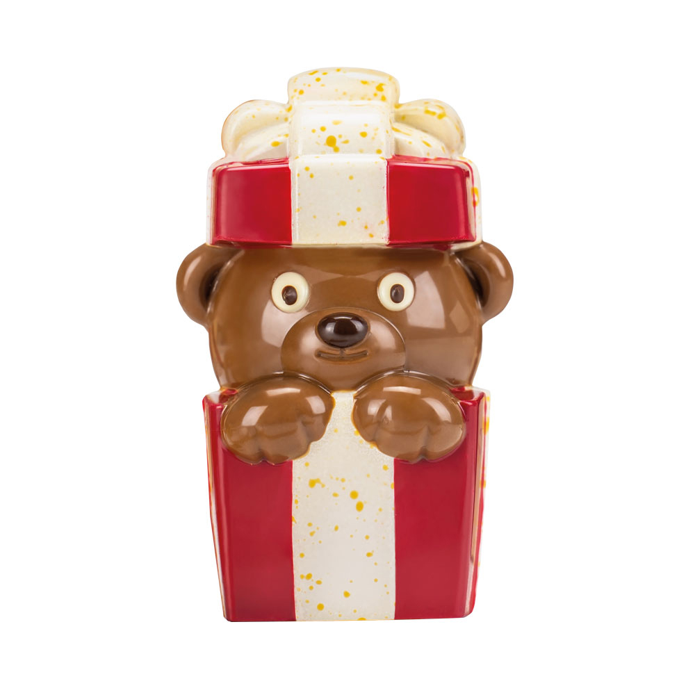 Martellato Polycarbonate 3D Chocolate Mold, Surprise Bear, 4 Cavities