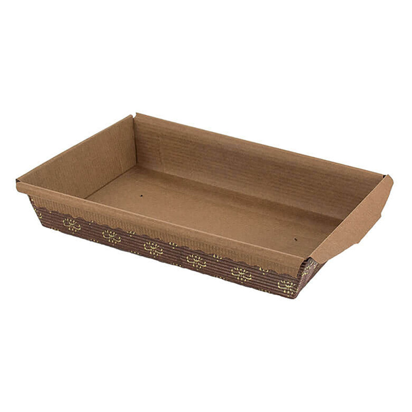 Novacart Rectangular Paper Baking Mold, 7 5/8" x 5 3/8" x 1 1/4" High - Case of 800