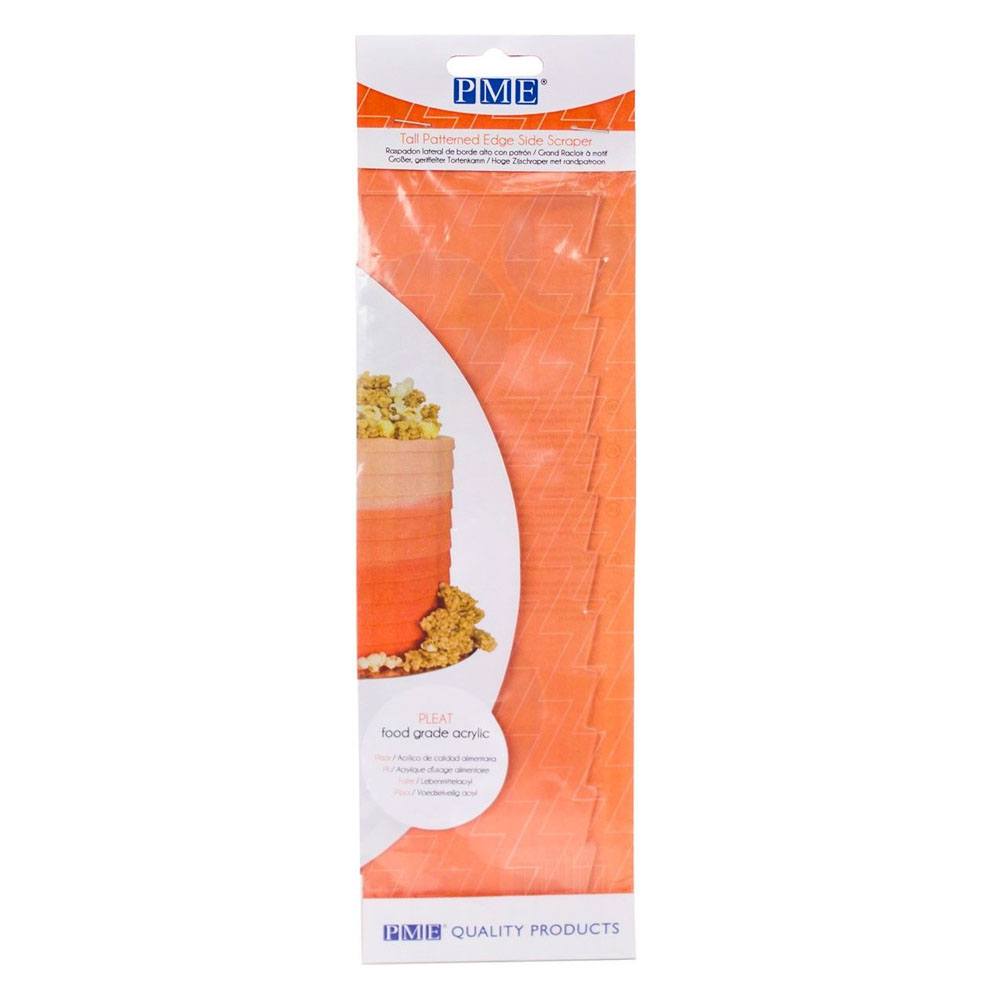 PME Tall Patterned Edge Side Scraper, Pleat