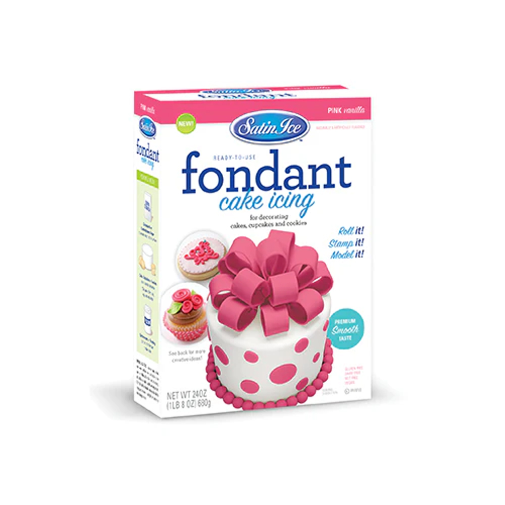 Satin Ice Pink Vanilla Fondant, 24 oz.