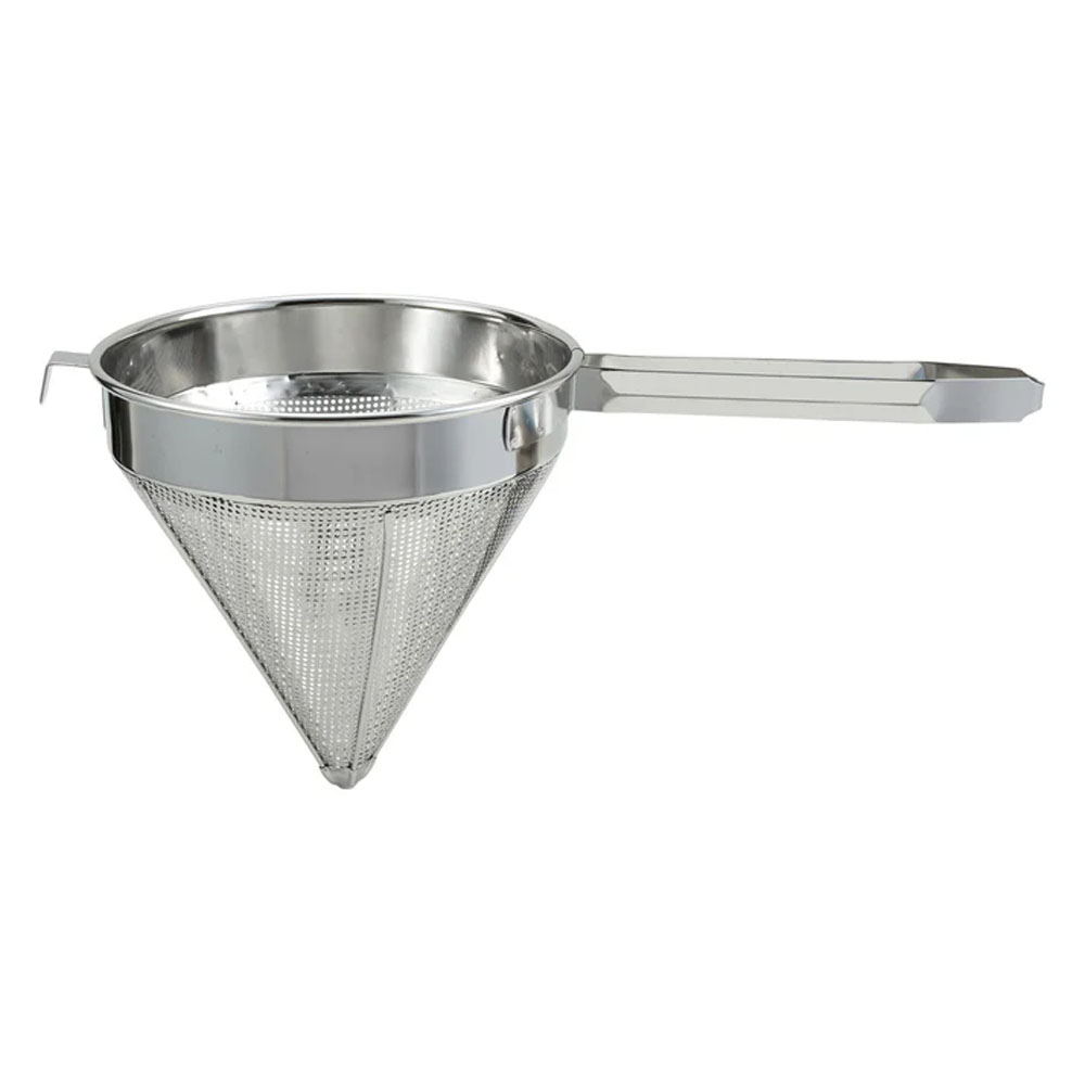 Winco China Cap Strainer Stainless Steel, Coarse Mesh, 12"