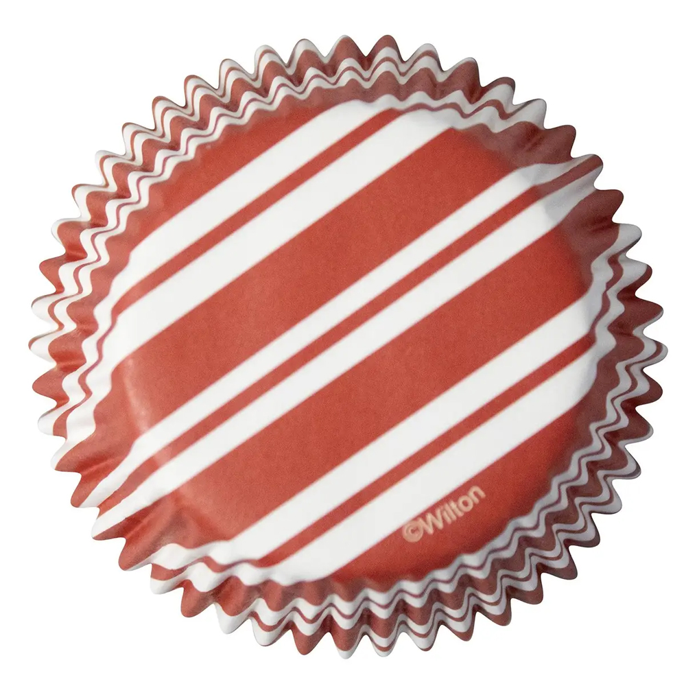 Wilton Red And White Striped Cupcake Liner, Pack Of 24 - Image 1