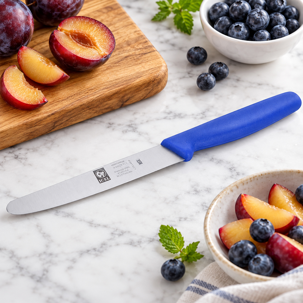 Icel Blue Straight Edge Paring Knife, 4.25" Blade - Image 2