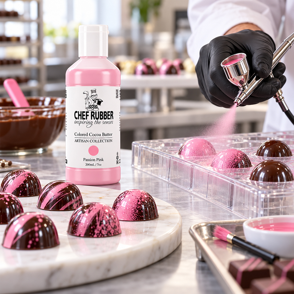Chef Rubber Passion Pink Artisan Cocoa Butter, 7 Oz. - Image 2