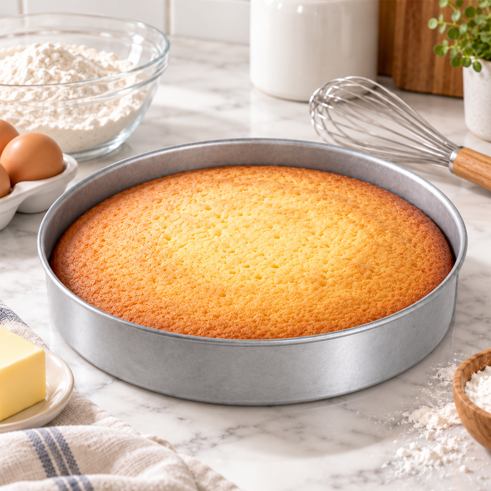 Chicago Metallic Round Aluminized Steel Cake Pan, 14" X 2" Deep - Case Of 6 - Image 2