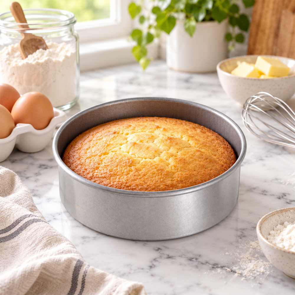 Chicago Metallic Round Aluminized Steel Cake Pan, 6" X 2" Deep - Case Of 12 - Image 2
