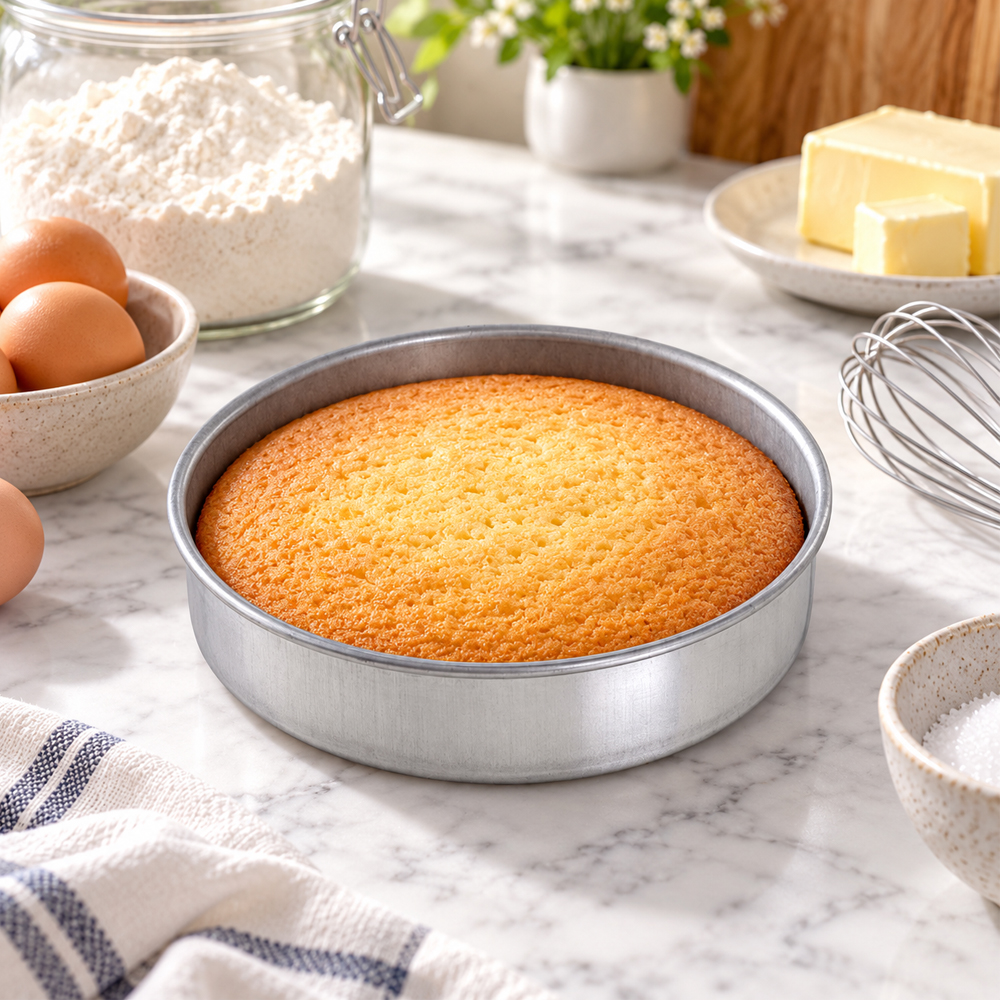 Chicago Metallic Round Aluminized Steel Cake Pan, 6" X 1-1/2" Deep - Case Of 12 - Image 2