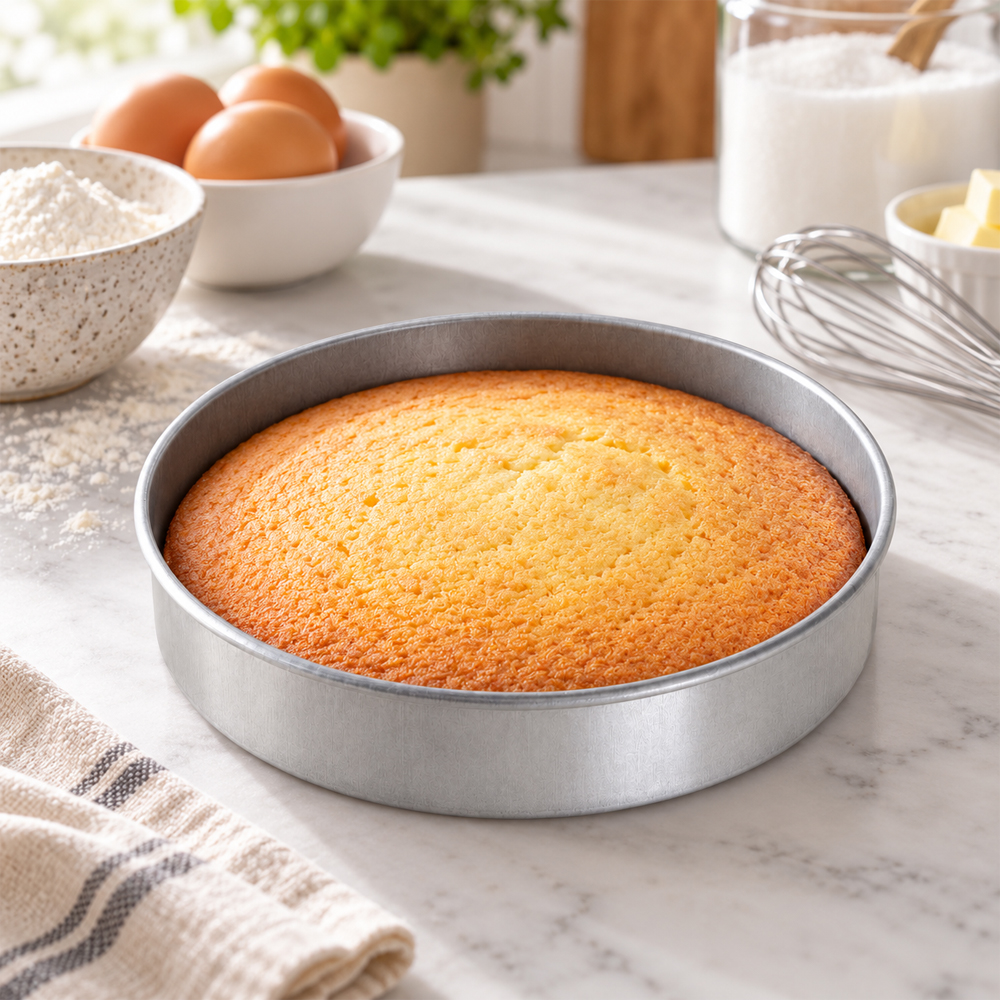Chicago Metallic Round Aluminized Steel Cake Pan, 8" X 1-1/2" - Case Of 12 - Image 2