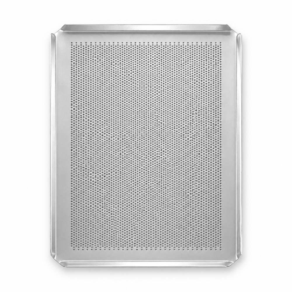 Chicago Metallic Glazed Aluminum Perforated Baking Sheet, 12-3/4" X 18-3/8" X 1/3" - Case Of 4 - Image 1
