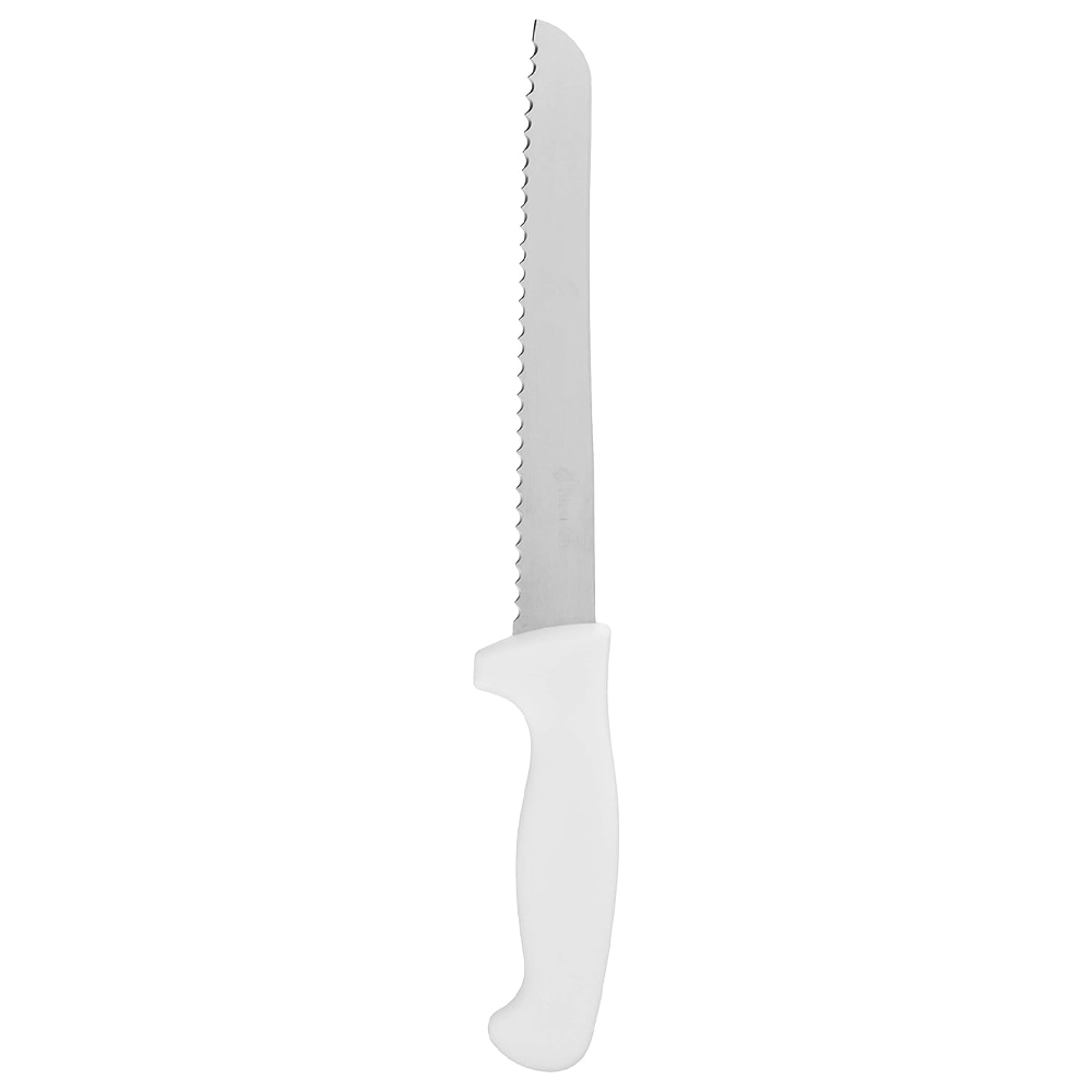 Bleteleh White Scalloped Bread And Cake Knife, 8" Blade - Image 1