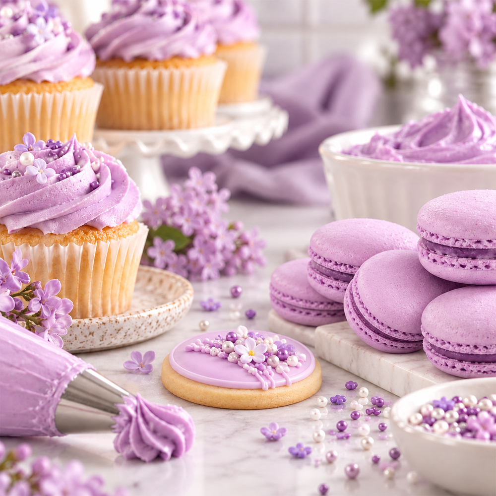 Chefmaster Lilac Liqua Gel Food Coloring, 0.7 Oz. - Image 1