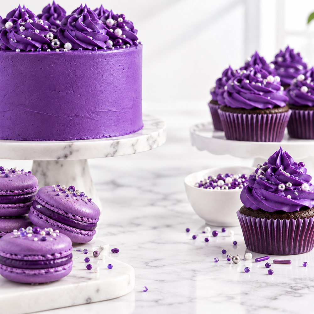 Chefmaster Jewel Purple Liqua Gel Food Coloring, 10.5 Oz. - Image 1