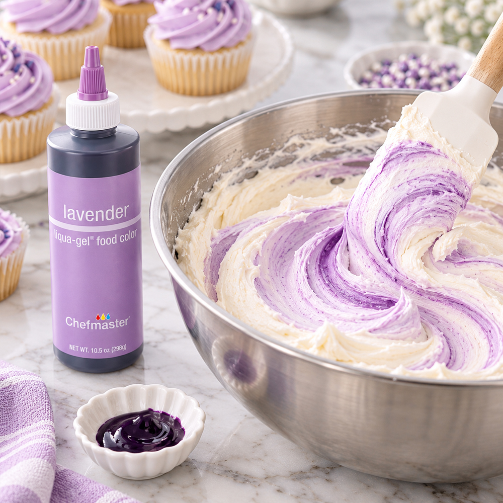 Chefmaster Lavender Liqua Gel Food Coloring, 10.5 Oz. - Image 1