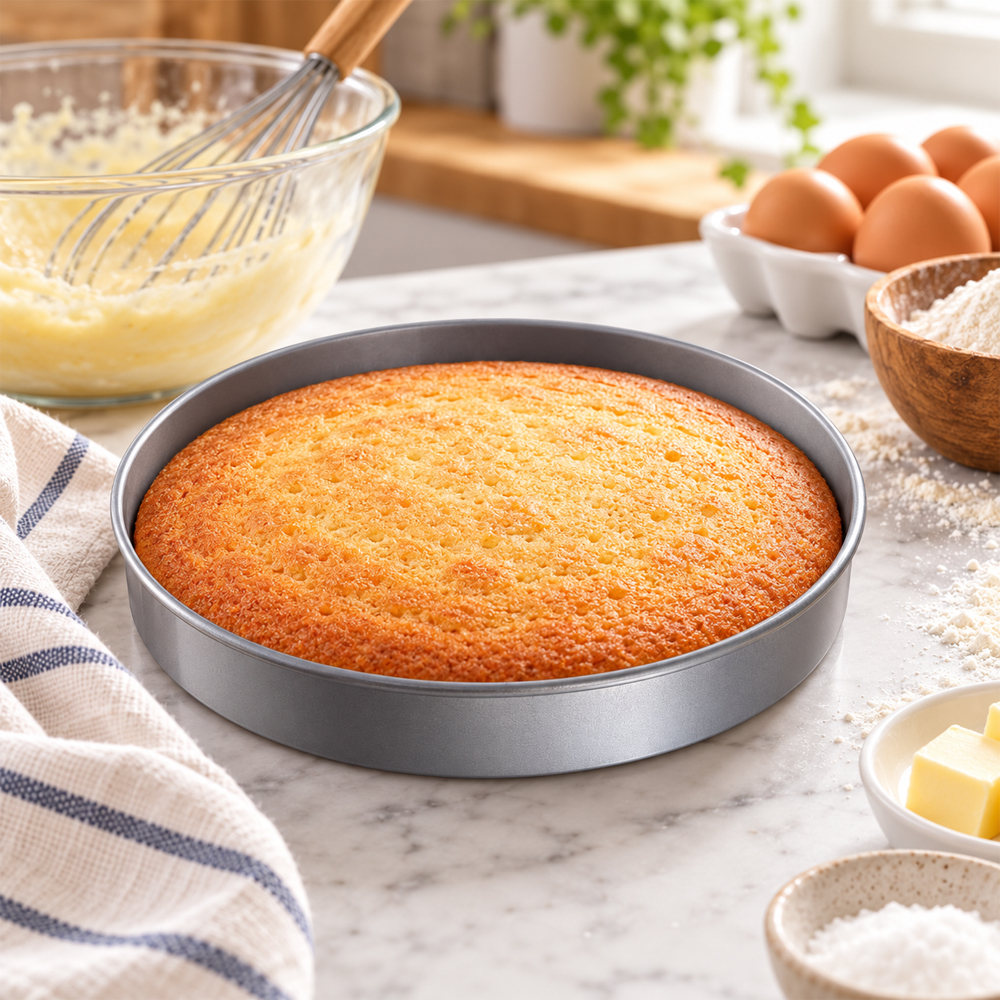 Chicago Metallic Round Aluminized Steel Cake Pan, 14" X 1" Deep - Case Of 6 - Image 2