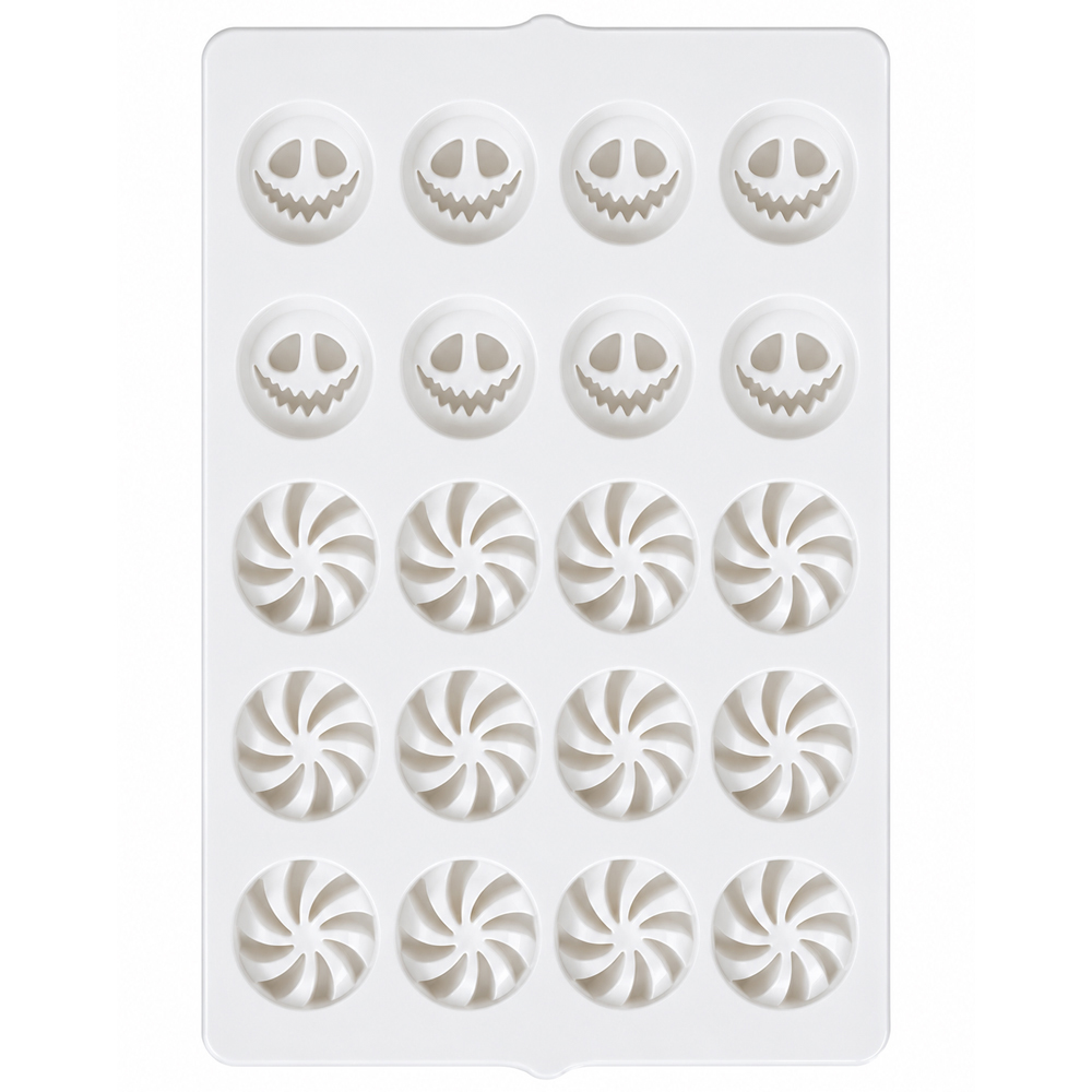 Greyas Easypaint Spooky Face & Swirl Chocolate Stencil, 24 Cavities - Image 2