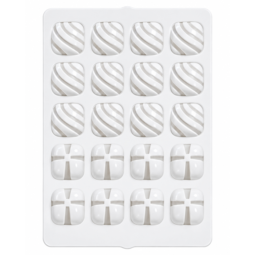 Greyas Easypaint Ribbon & Swirl Chocolate Stencil, 24 Cavities - Image 3