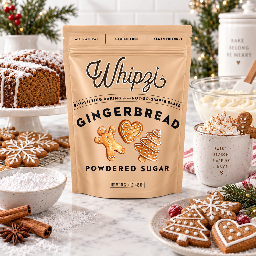 Whipzi Gingerbread Flavored Powdered Sugar, 16 Oz. - Image 1