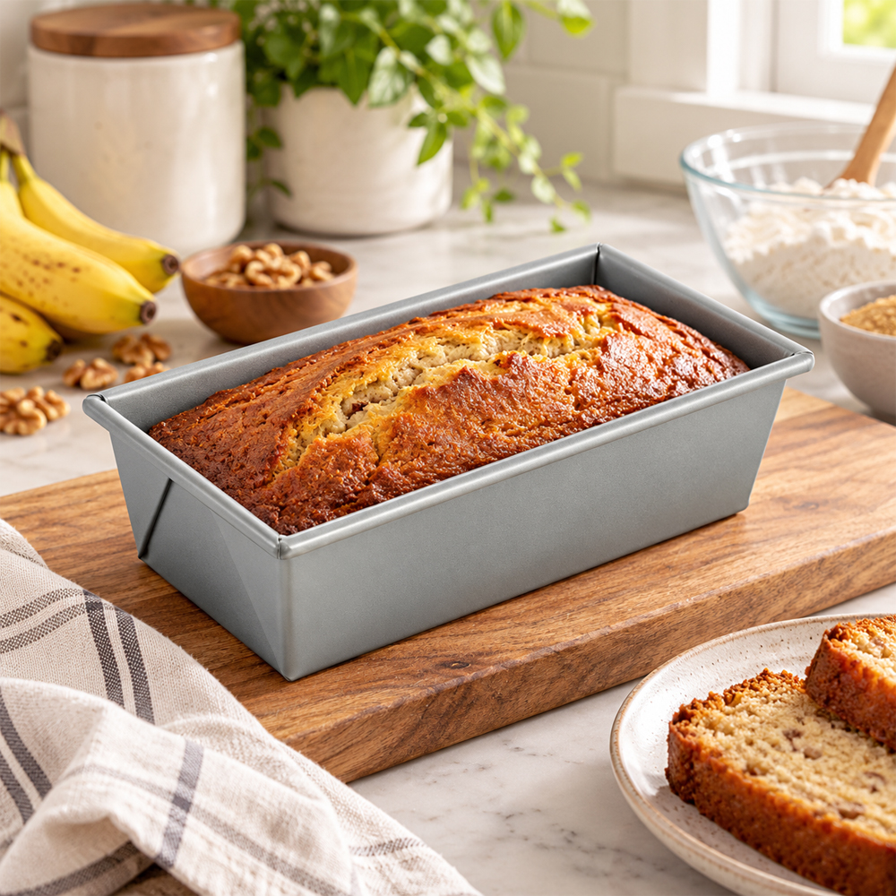 Winco Aluminized Steel Glazed Loaf Pan, 9" X 4-1/2" X 2-3/4" - Image 2