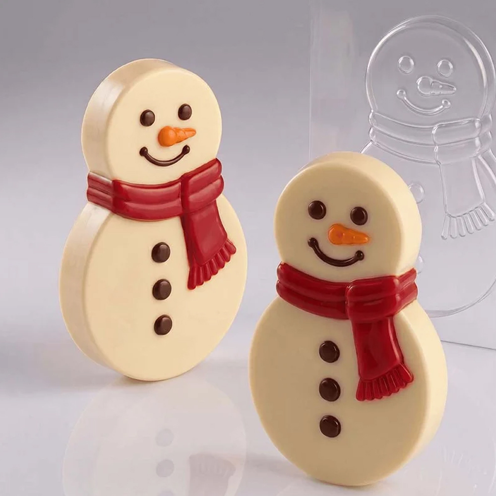 Pavoni Thermoformed Frosty Snowman Chocolate Mold - Image 1