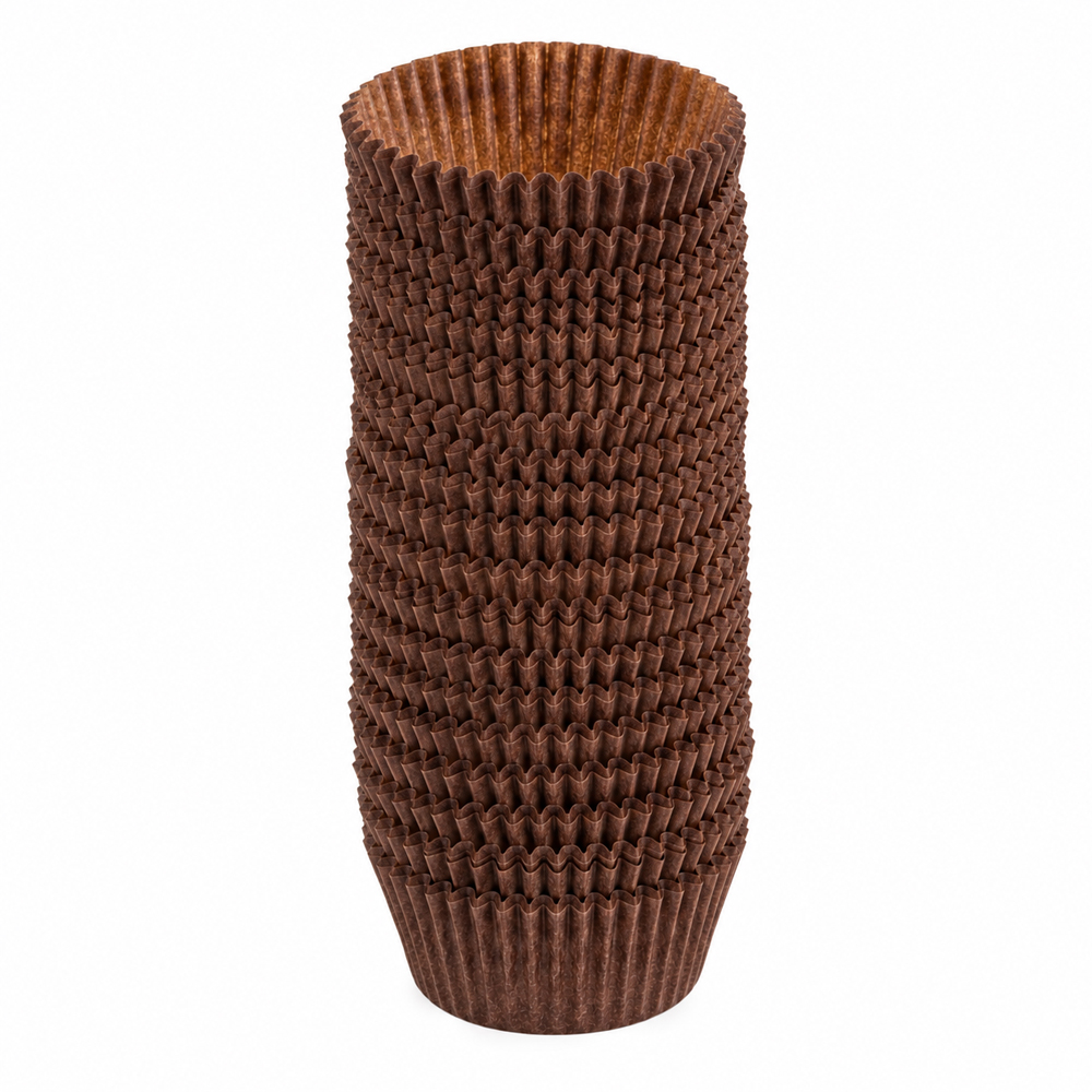 Novacart Brown Mini Cupcake Liner, 1-1/2" Dia. X 1-1/8" High - Pack Of 533 - Image 2