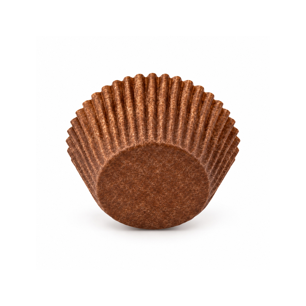 Novacart Brown Mini Cupcake Liner, 1-1/2" Dia. X 1-1/8" High - Pack Of 533 - Image 1