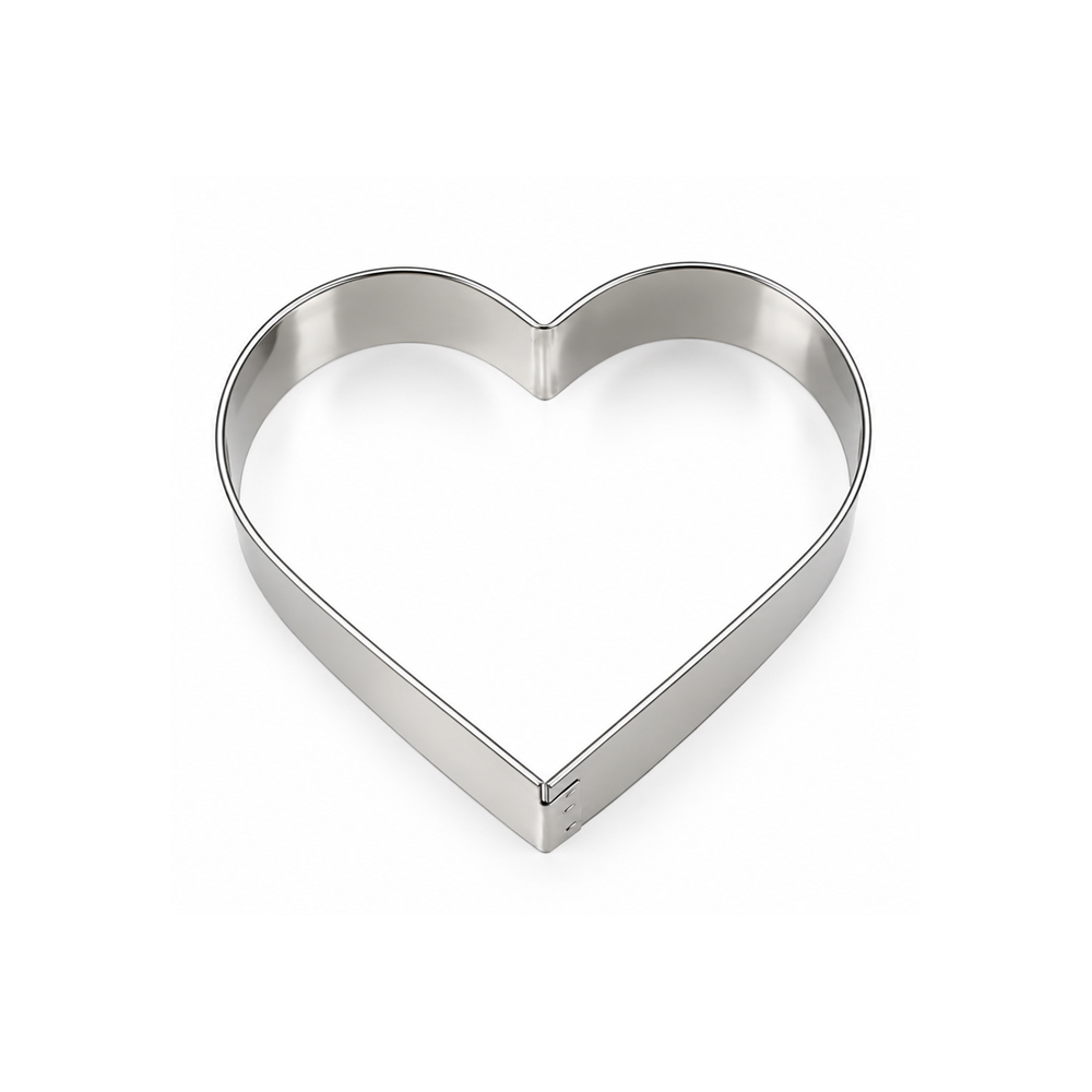 O'creme Stainless Steel Heart Cookie Cutter, 2" - Image 1