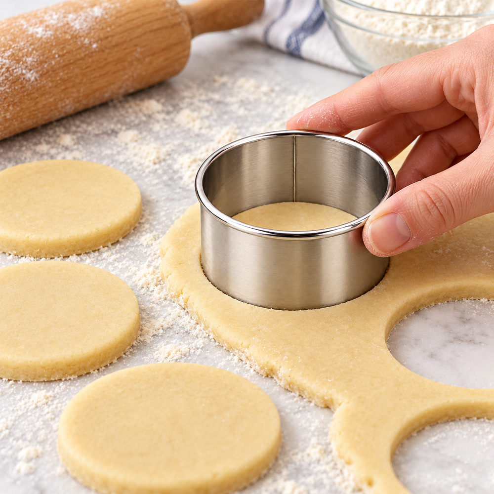 O'creme Stainless Steel Circle Cookie Cutter, 2" Diameter - Image 2