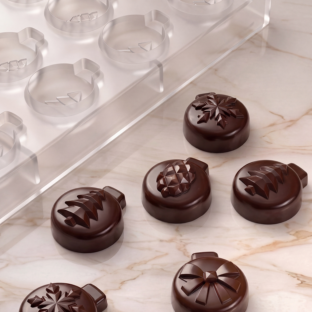 Pavoni Polycarbonate Ornament Pralines Chocolate Mold, 20 Cavities - Image 5