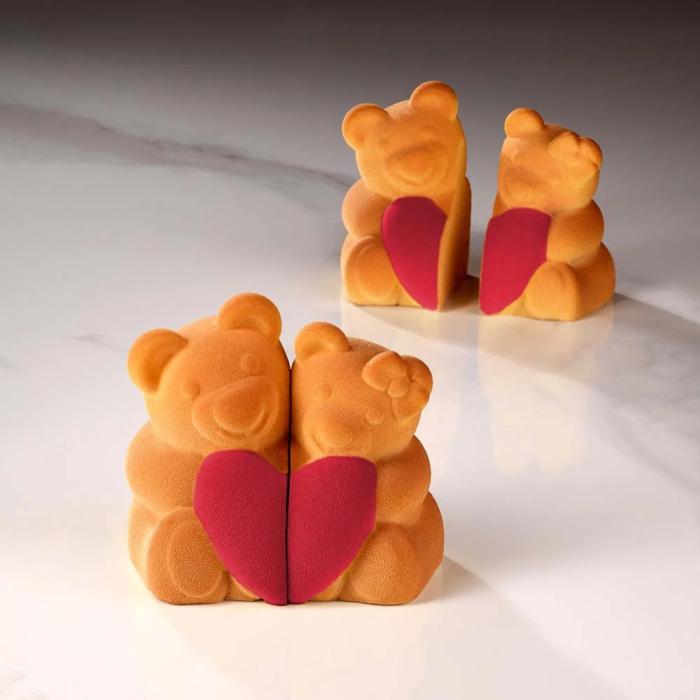 Pavoni Pavoflex Px43141 Teddy Love Silicone Mold, 18 Cavities - Image 1