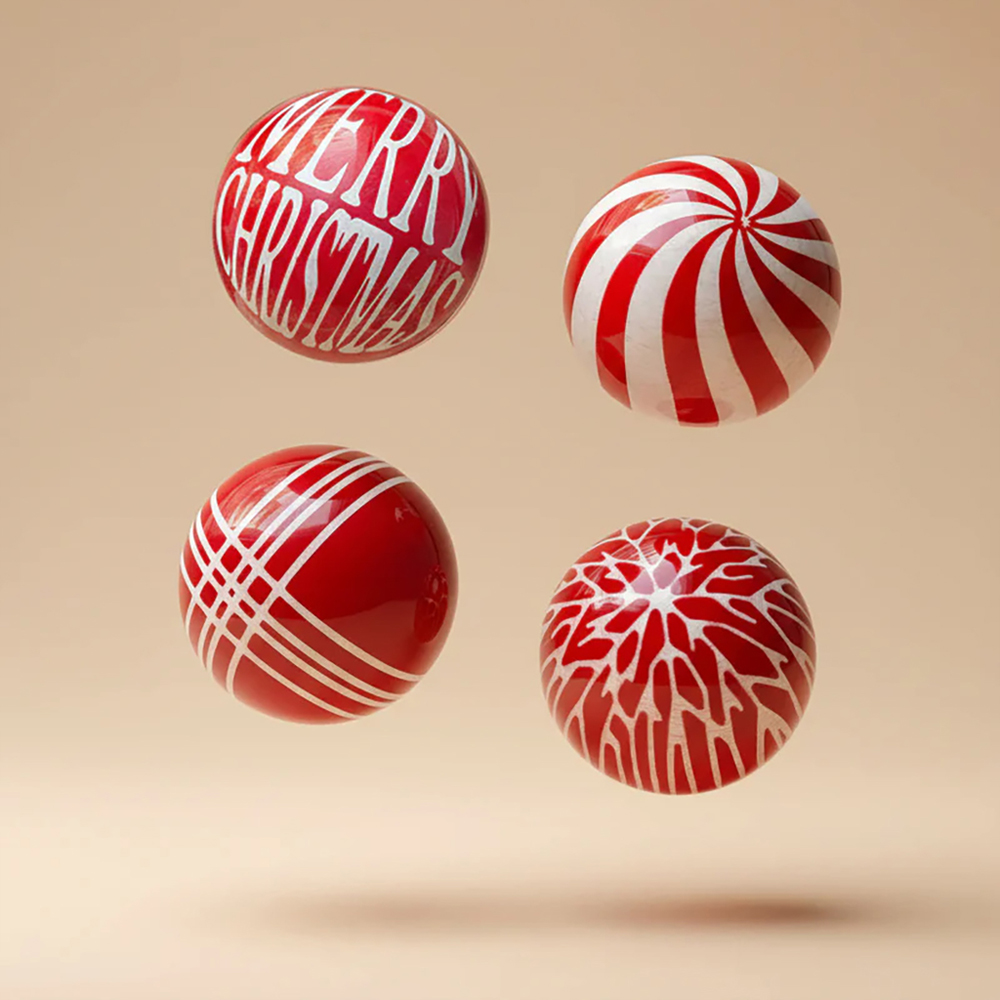 Chocolate World Christmas Silicone Stamps, 4-piece - Image 2