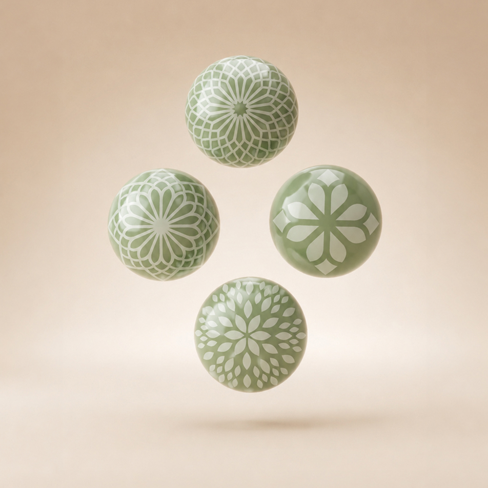 Chocolate World Mandala Silicone Chocolate Stamps, 4-piece - Image 2