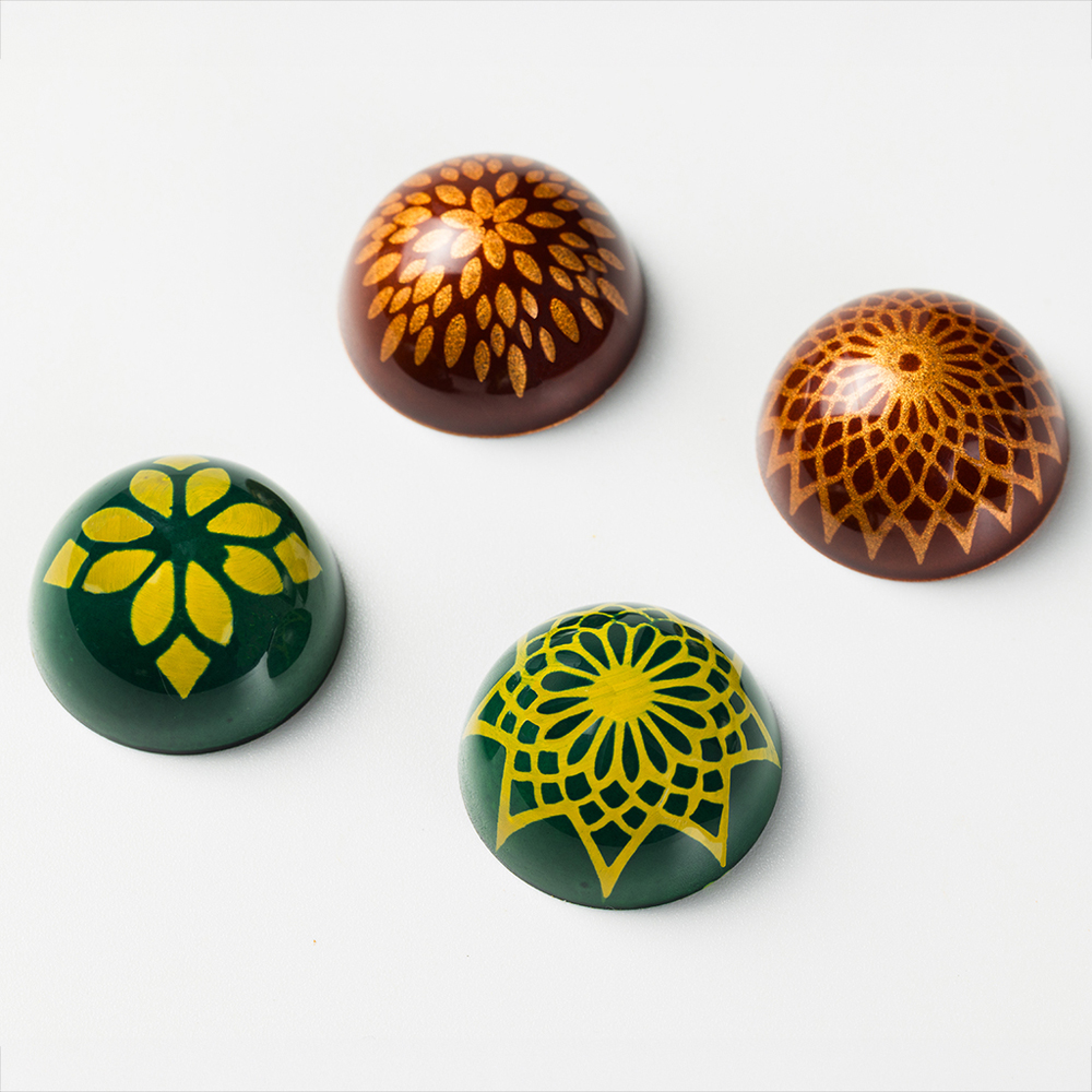 Chocolate World Mandala Silicone Chocolate Stamps, 4-piece - Image 1