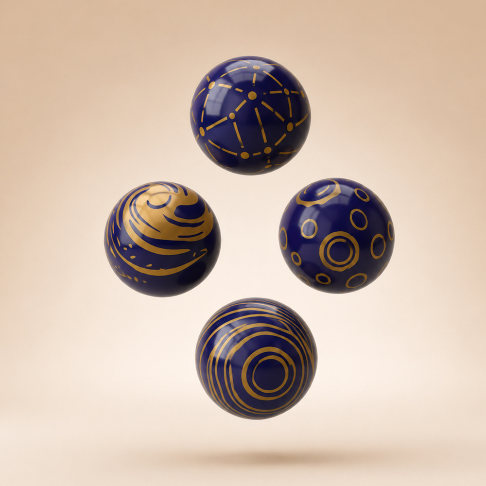 Chocolate World Cosmos Silicone Chocolate Stamps, 4-piece - Image 1
