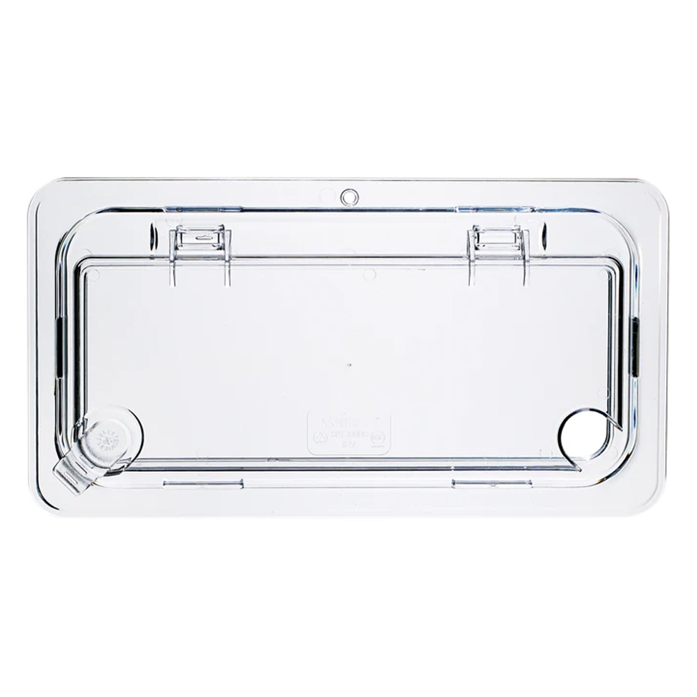 Winco Hinged Polycarbonate Food Pan Cover, Third Size - Image 2