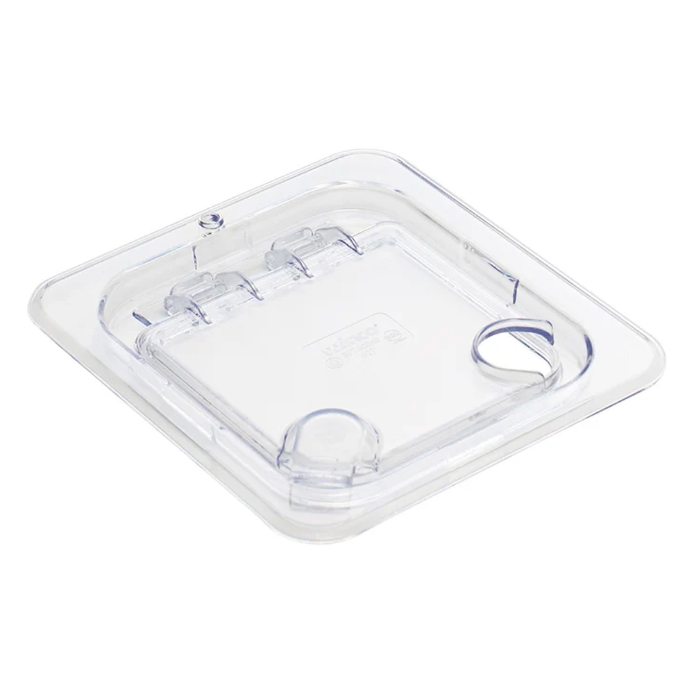 Winco Hinged Polycarbonate Food Pan Cover, Sixth Size - Image 1