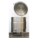 Cleveland Kel-100 Commercial Floor Style 100 Gallon Stationary 2/3 Steam Jacketed Electric Kettle, Used Excellent Condition - Image 2