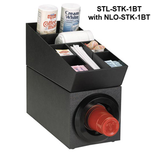 Dispense-Rite NLO-STK-1BT Stackable Lid, Straw & Condiment Organ