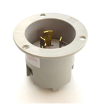 Arrow Hart 6235 Grey Twist Turn Locking Flanged Inlet Nema L8-20p 20a 480vac 2p 3w - Image 2