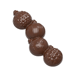 Chocolate World Christmas Baubles Polycarbonate Chocolate Mold, 6 Cavities