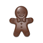 Chocolate World Gingerbread Man Polycarbonate Chocolate Mold, 6 Cavities
