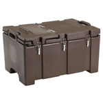 Cambro 100MPCHL Insulated Food-Pan Carrier with Hinged Serving Lid; for One Full-Size 8-Inch-Deep Pan, Dark Brown