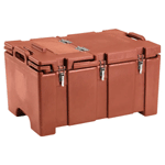 Cambro 100MPCHL Insulated Food-Pan Carrier with Hinged Serving Lid; for One Full-Size 8-Inch-Deep Pan, Brick Red