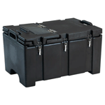Cambro 100MPCHL Insulated Food-Pan Carrier with Hinged Serving Lid; for One Full-Size 8-Inch-Deep Pan, Black