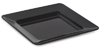G. E. T. Melamine Plate, Square, Milano Series, 12", Black