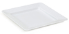 G. E. T. Melamine Plate, Square, Milano Series, 12", White
