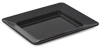 G. E. T. Melamine Plate, Rectangle, Milano Series, 12" x 10", Black