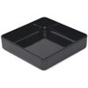 G. E. T. Melamine Bowls, Square, Milano Series, 5.7qt., 12" x 2.75" Deep, Black