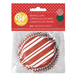 Wilton Red and White Striped Cupcake Liners, Pack of 24