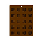 Flexible Chocolate Mold: Waffle, 28mm: 20 Cavites