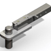 Lakeside Male Hitch - For Towing Single Pieces, 6" or 8" Casters